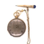 Pocket Watch with Lapis Set Key