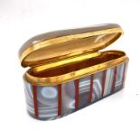 Gold Mounted Agate Snuff Box