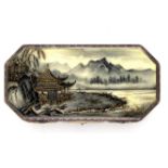 Enamel Cigarette Case, Chinese Scene