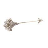 Diamond Jabot Pin