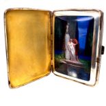 Enamel Cigarette Case with Classical Scene