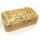 Silver Gilt Snuff Box With Scene