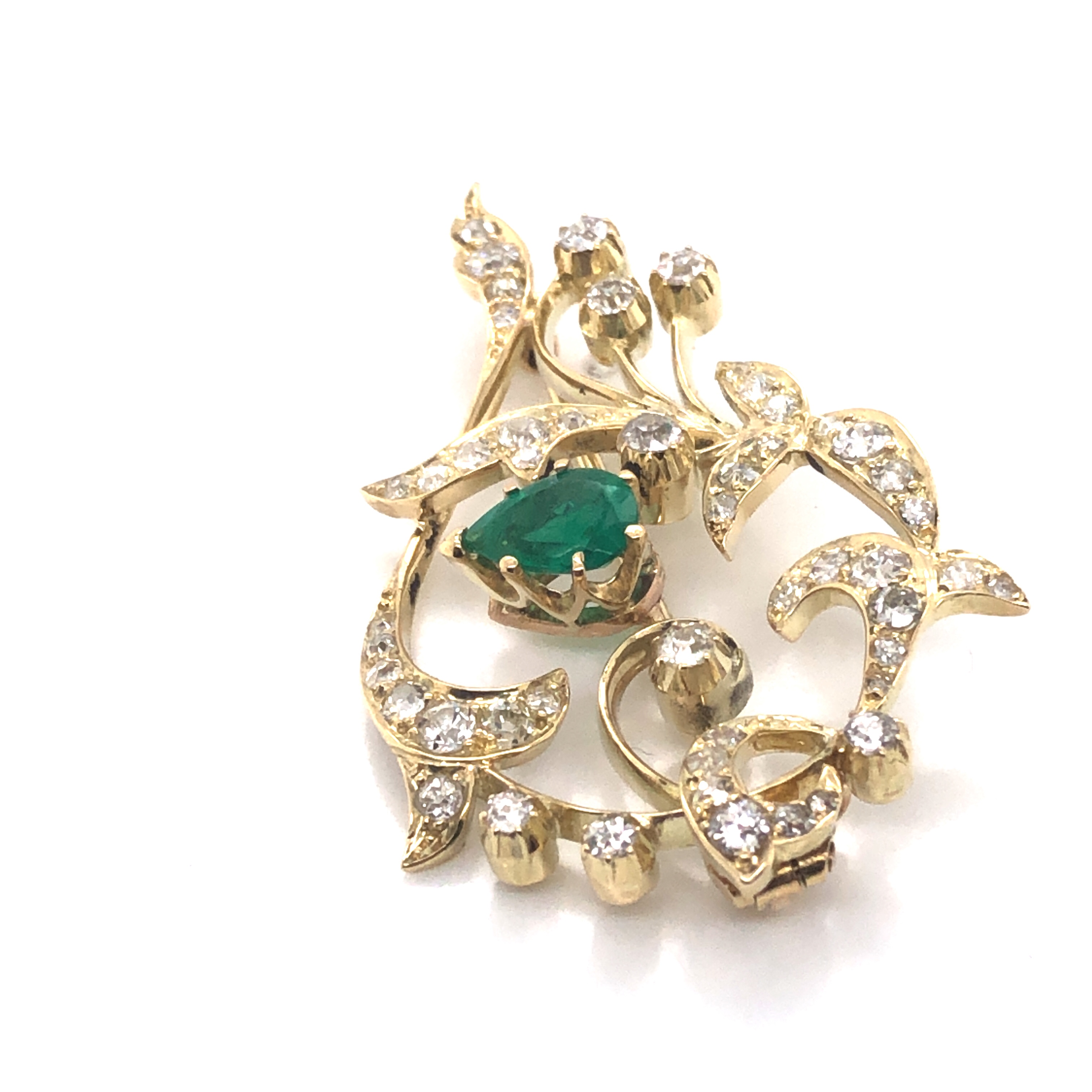 Emerald & Diamond Brooch - Image 4 of 9