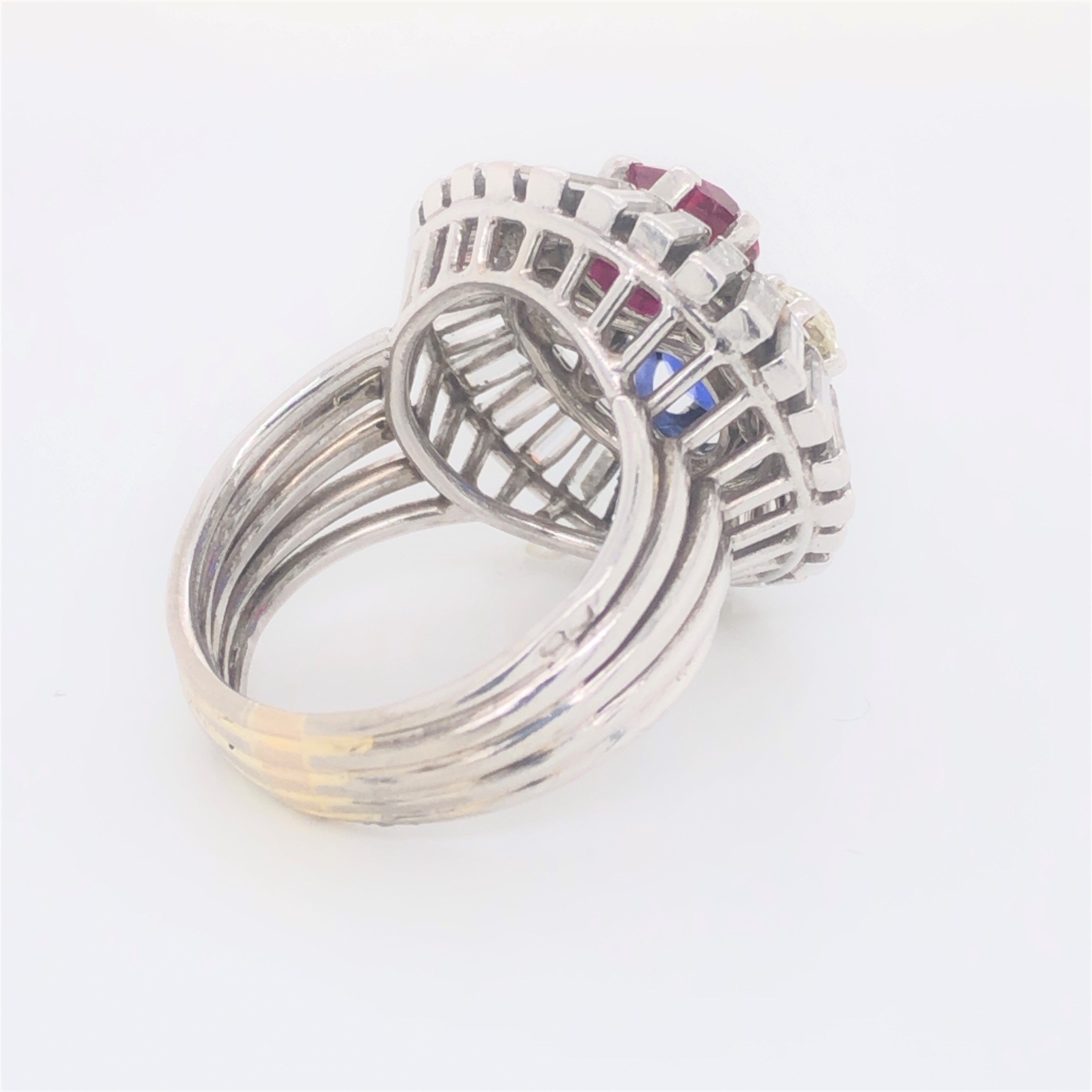 Sapphire, Ruby & Diamond Ring - Image 3 of 3