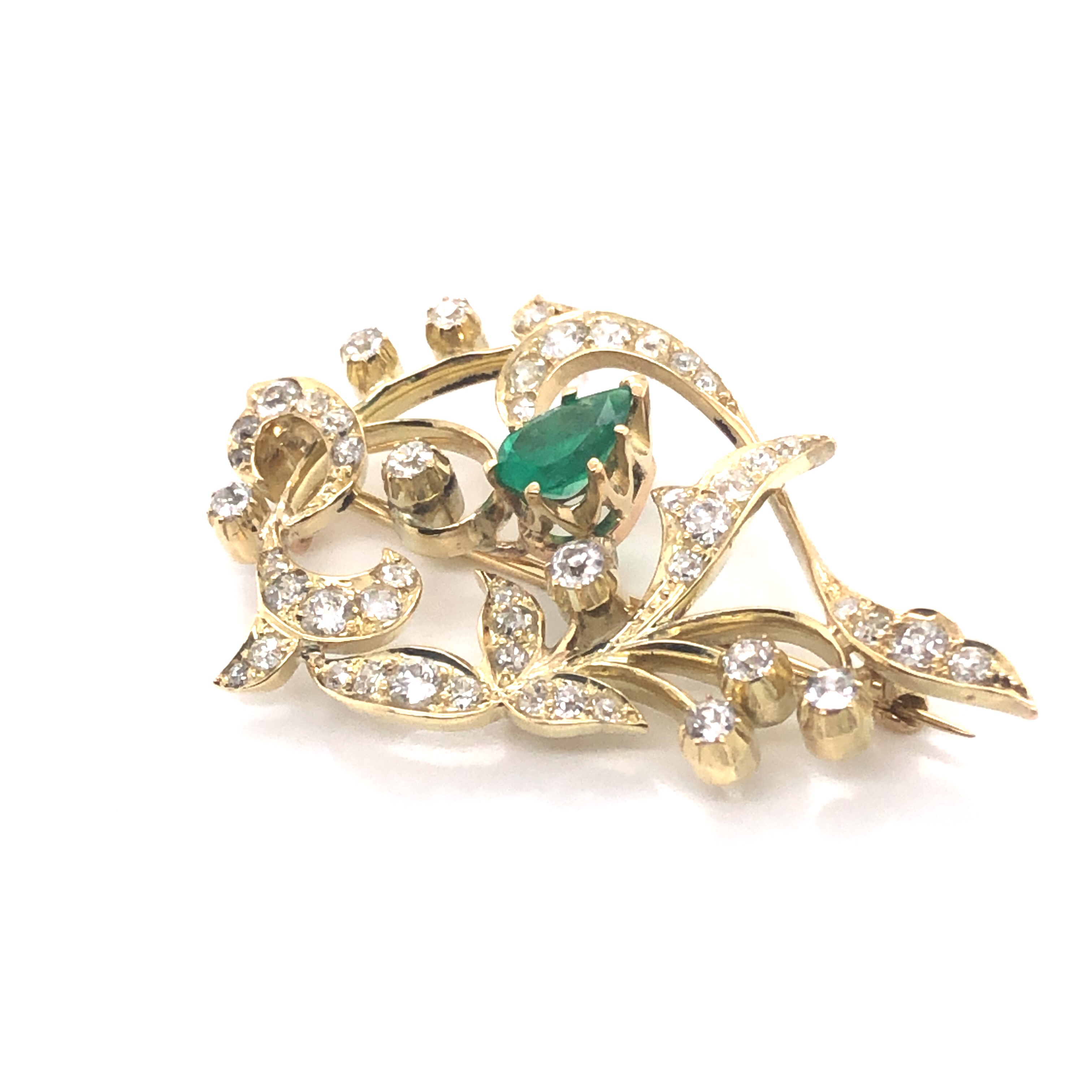 Emerald & Diamond Brooch - Image 6 of 9