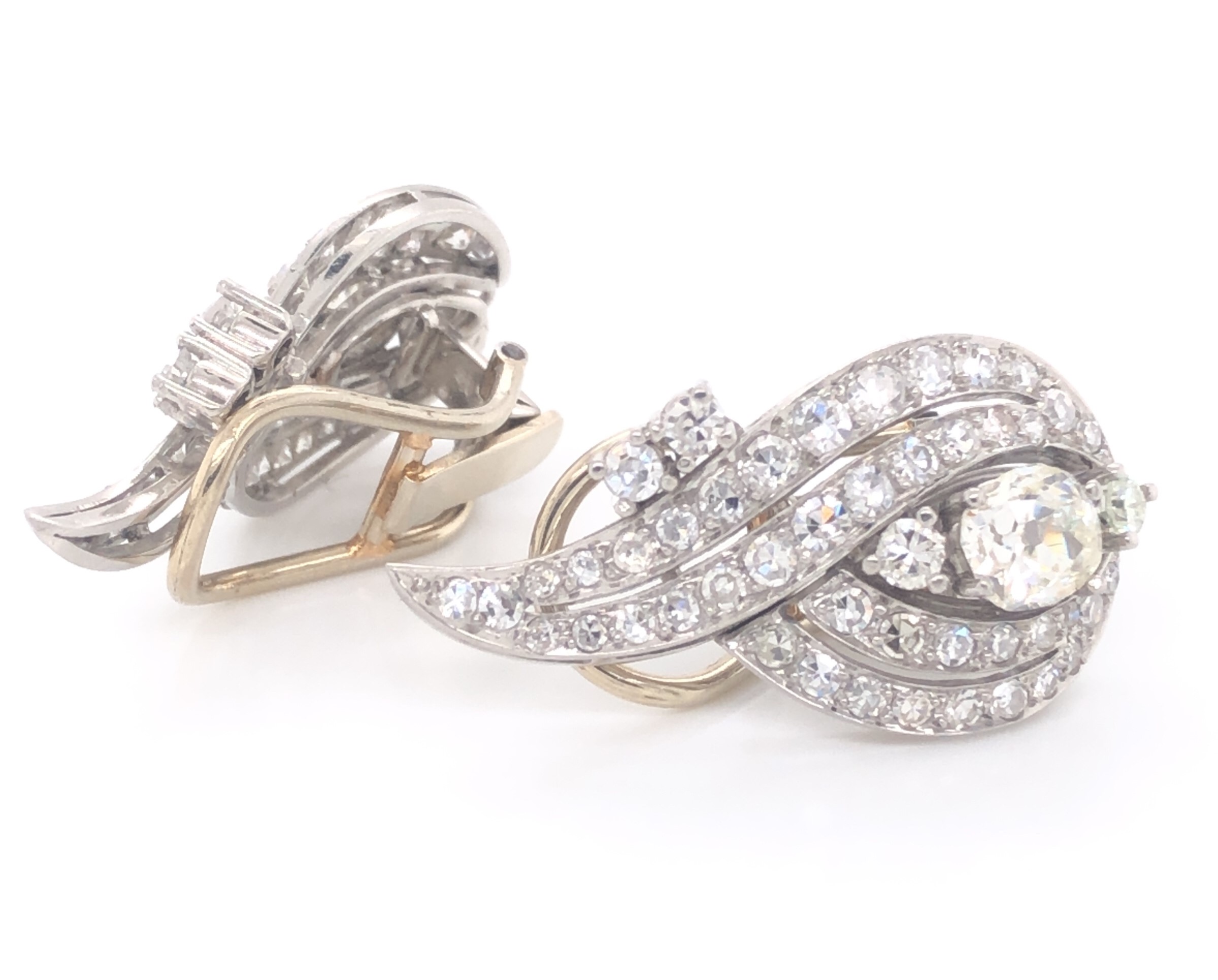 Diamond Clip Earrings - Image 2 of 2