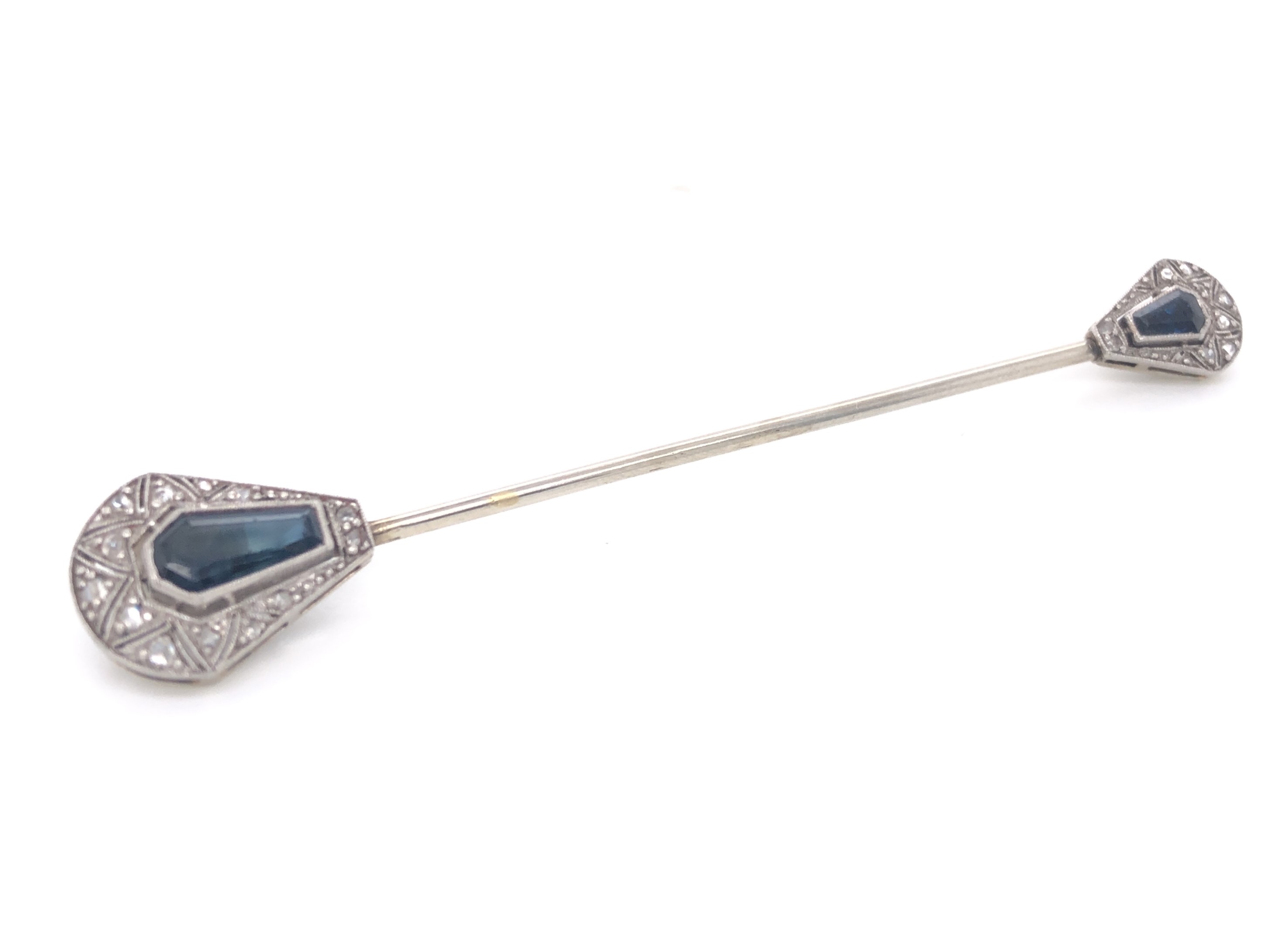 Sapphire & Diamond Jabot Pin