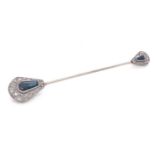 Sapphire & Diamond Jabot Pin