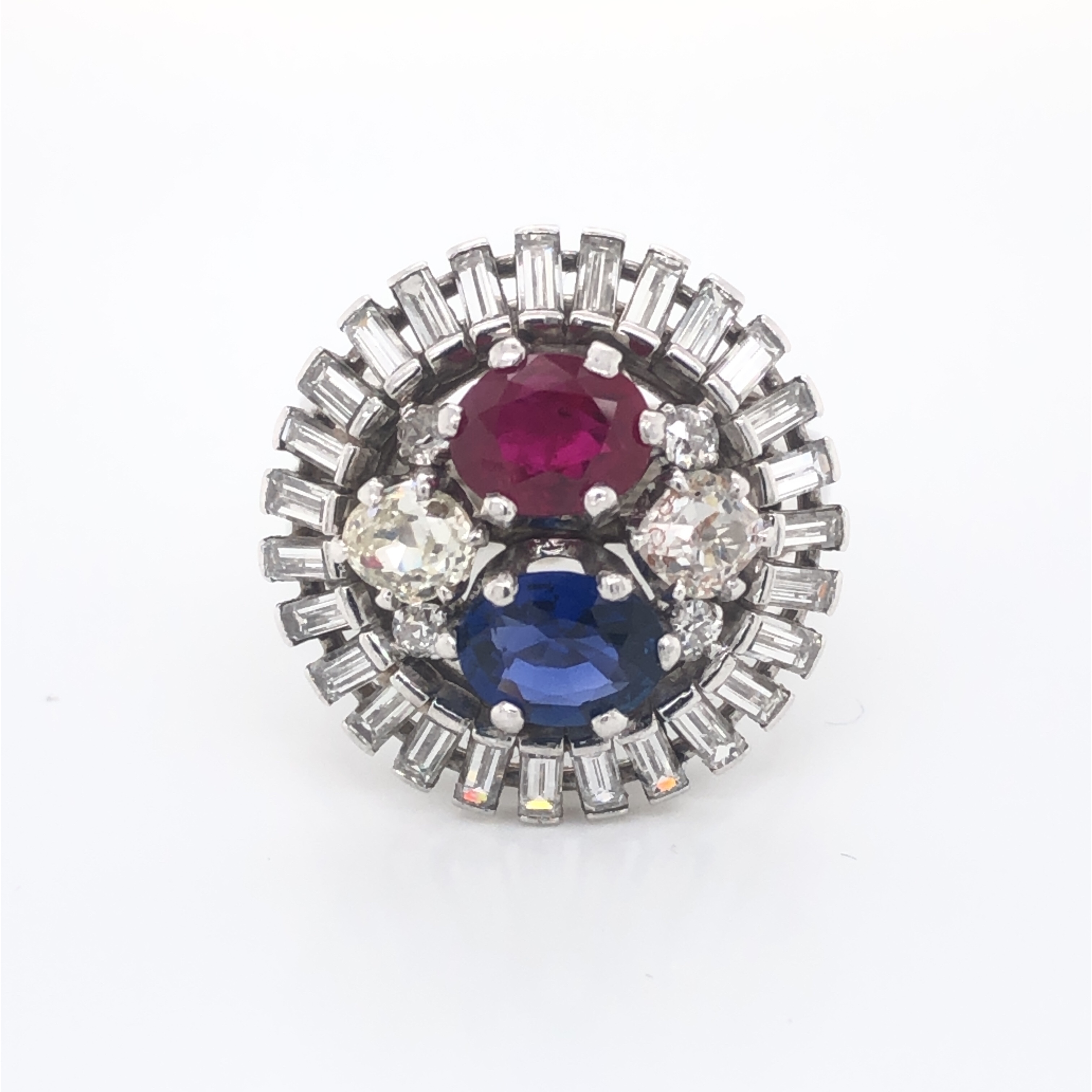 Sapphire, Ruby & Diamond Ring