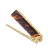 T'Shell Gold Mounted Comb