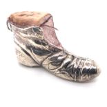 Silver Boot Pin Cushion