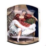Cigarette Case with Woman in Red Dress