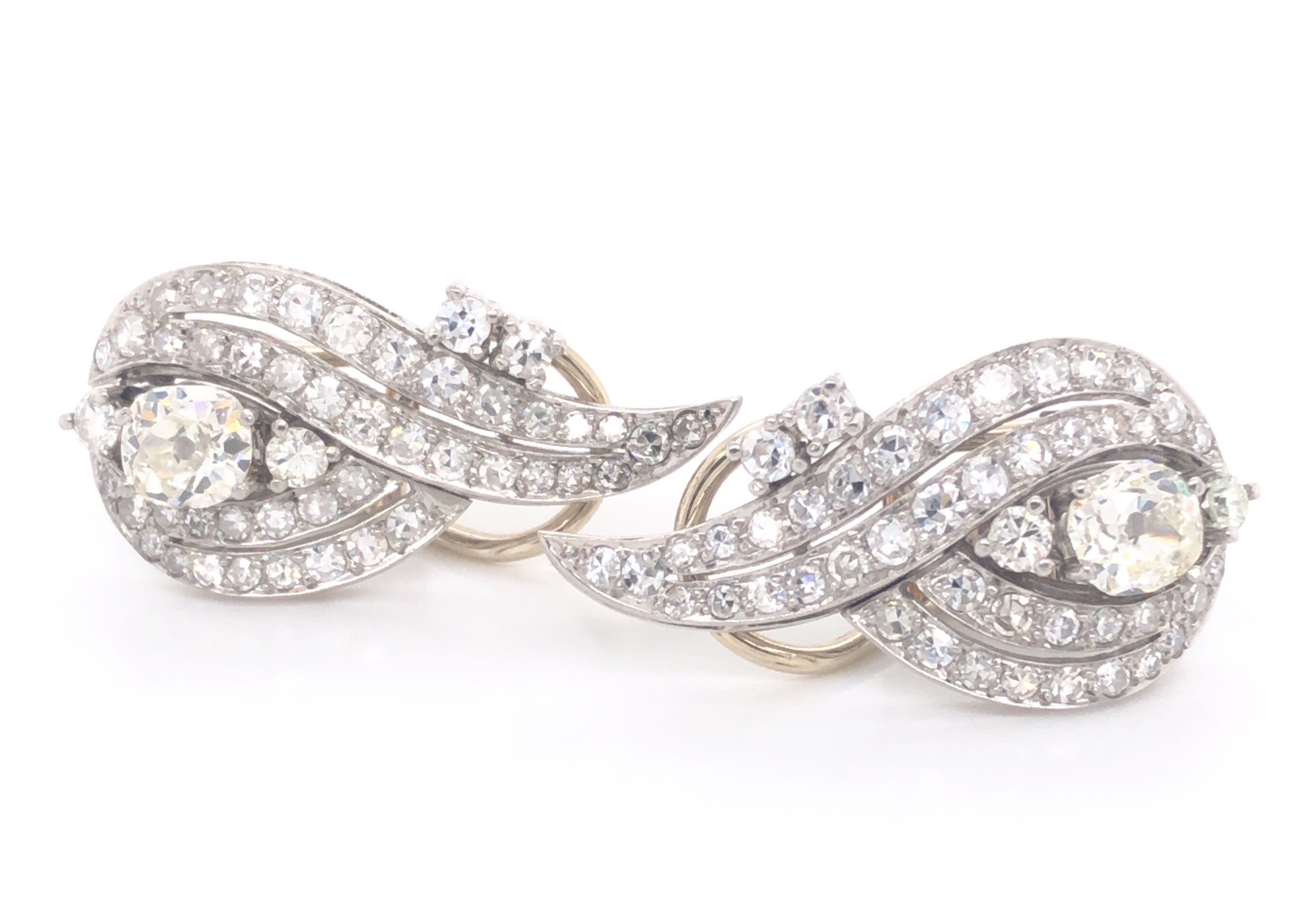 Diamond Clip Earrings