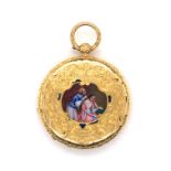 Gold and Enamel Pocket Watch