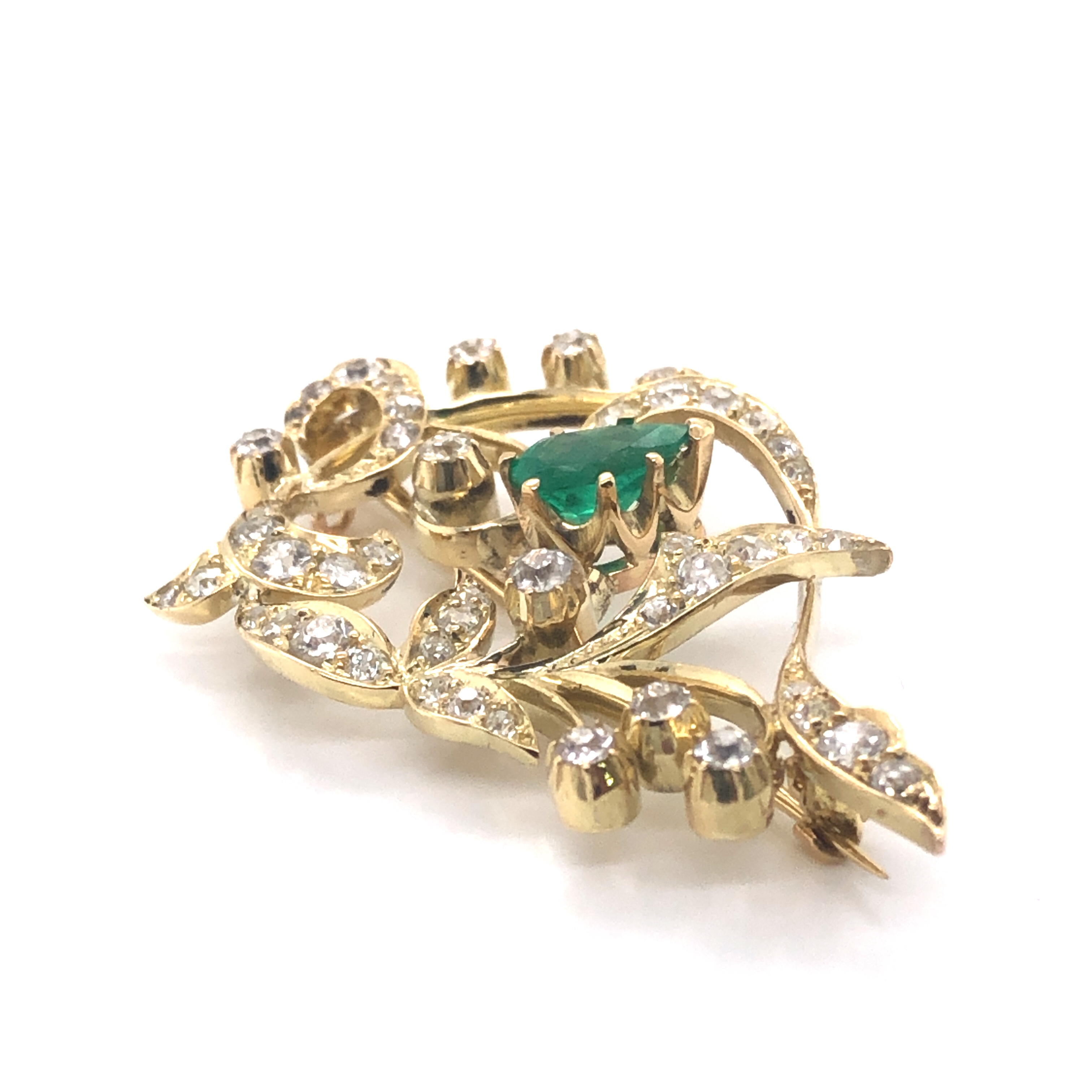 Emerald & Diamond Brooch - Image 7 of 9