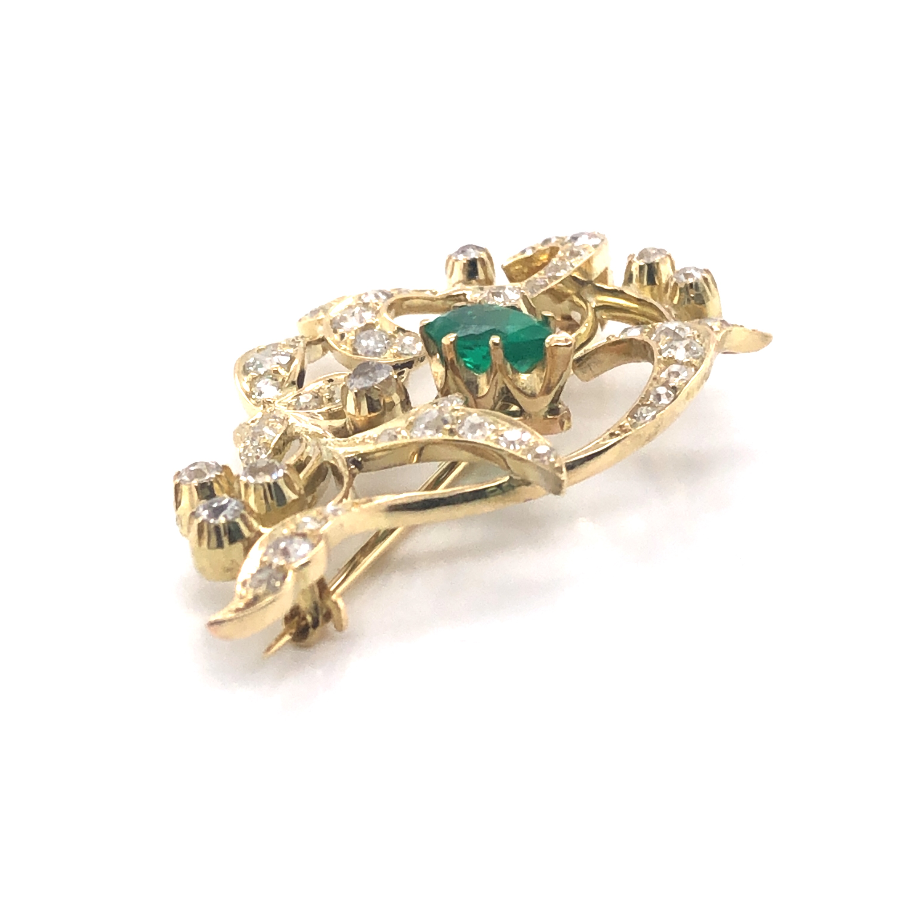 Emerald & Diamond Brooch - Image 8 of 9