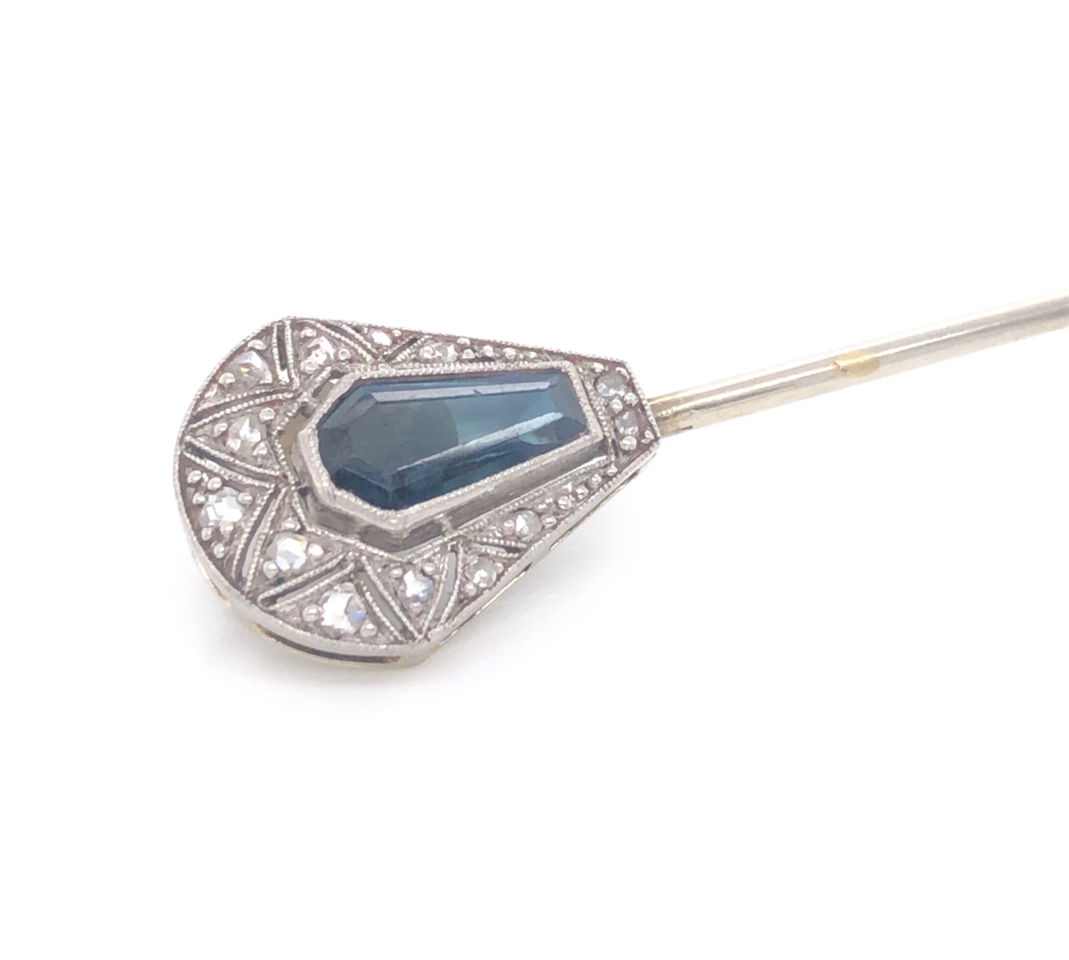 Sapphire & Diamond Jabot Pin - Image 2 of 3