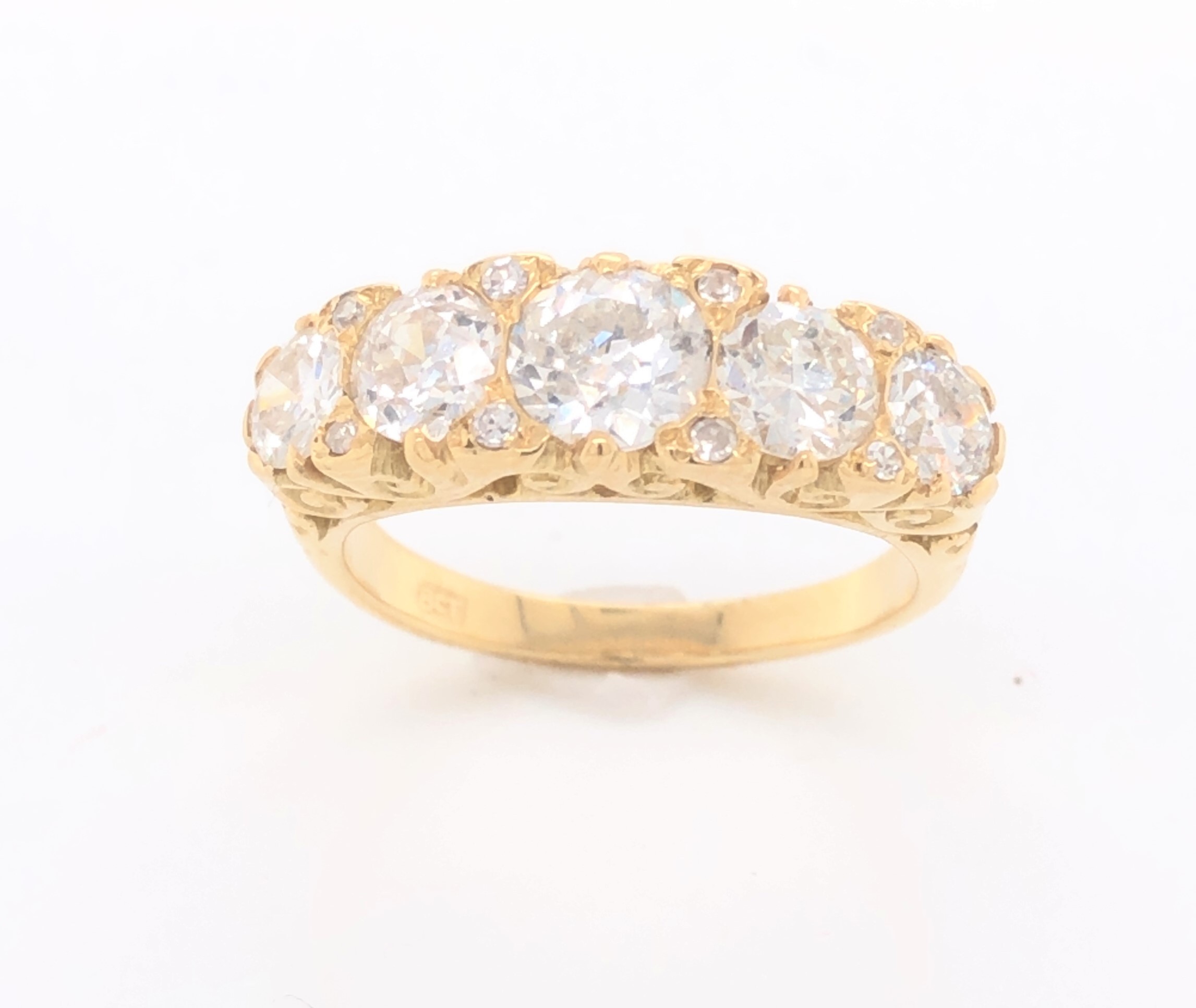 Diamond Five Stone Ring - Image 2 of 2