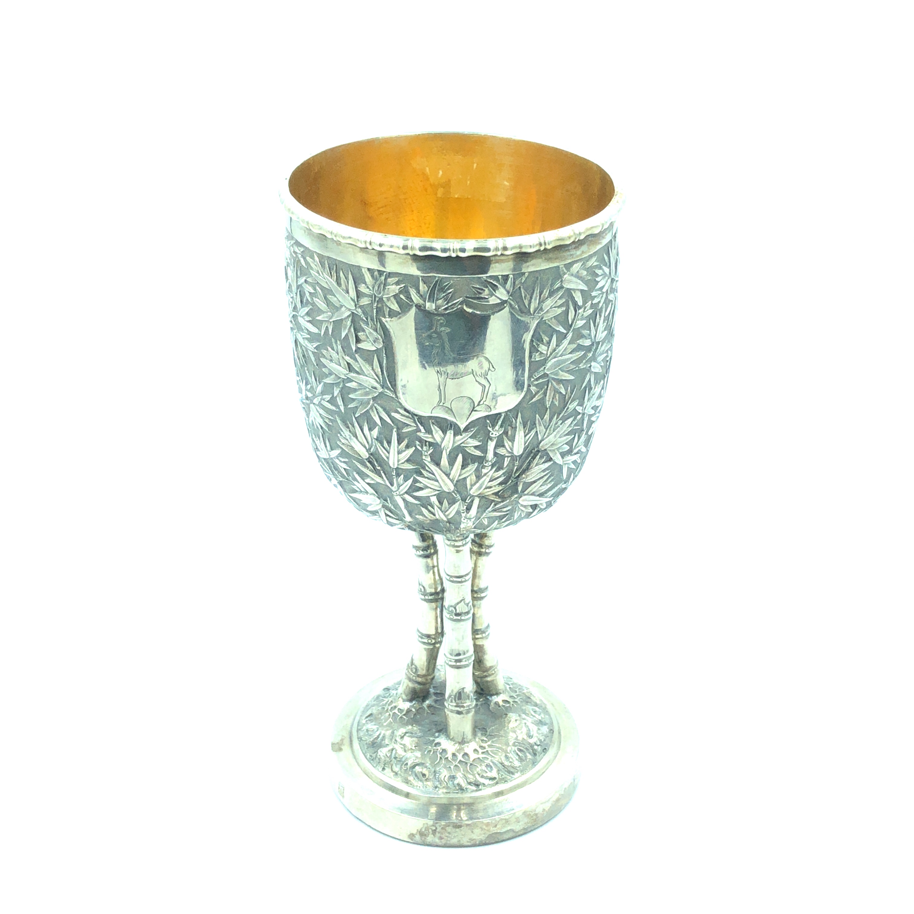Set of Six Very Important Silver Chinese Goblets, Late 19th Century - Image 2 of 6