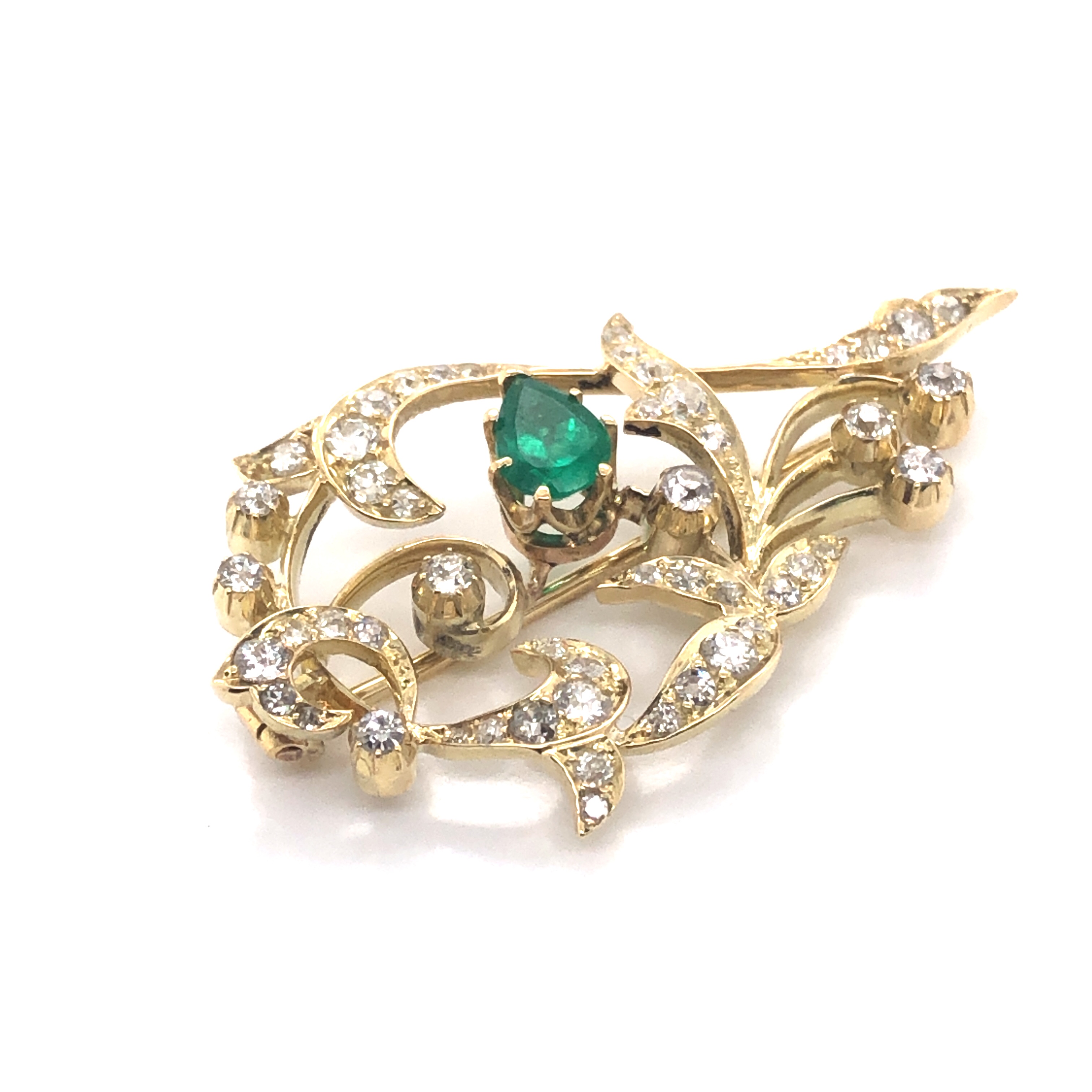 Emerald & Diamond Brooch - Image 5 of 9