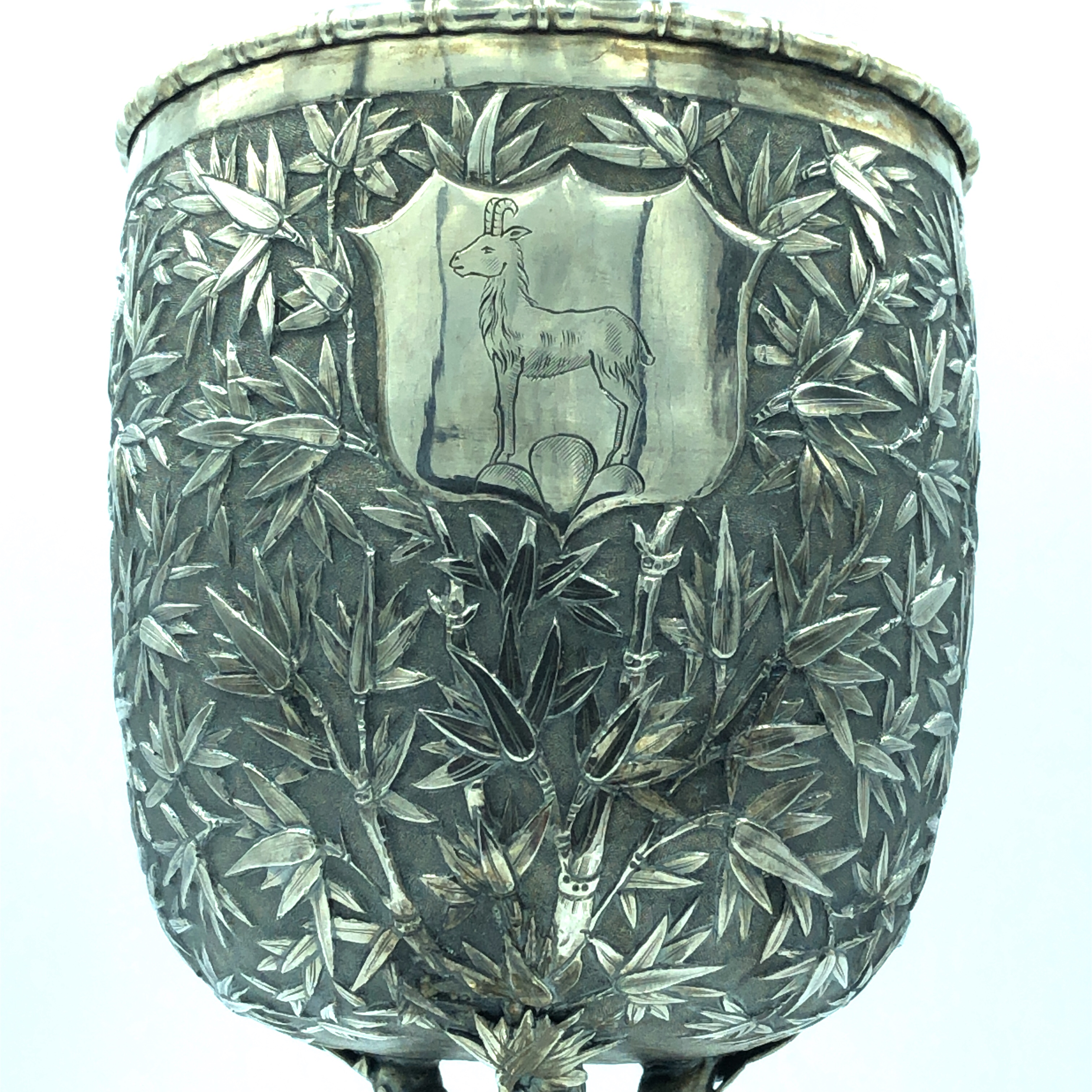 Set of Six Very Important Silver Chinese Goblets, Late 19th Century - Image 6 of 6