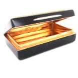 Rectangular Gold Lined Snuff Box with Miniature