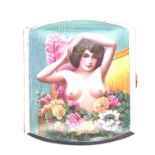 Erotic enamel cigarette case