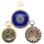 Three Gold and Enamel Watch Cases