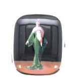 Cigarette Case with Woman in Green Dress