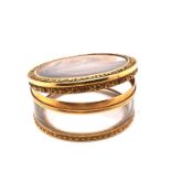 Rock Crystal Gold Mounted Snuff Box