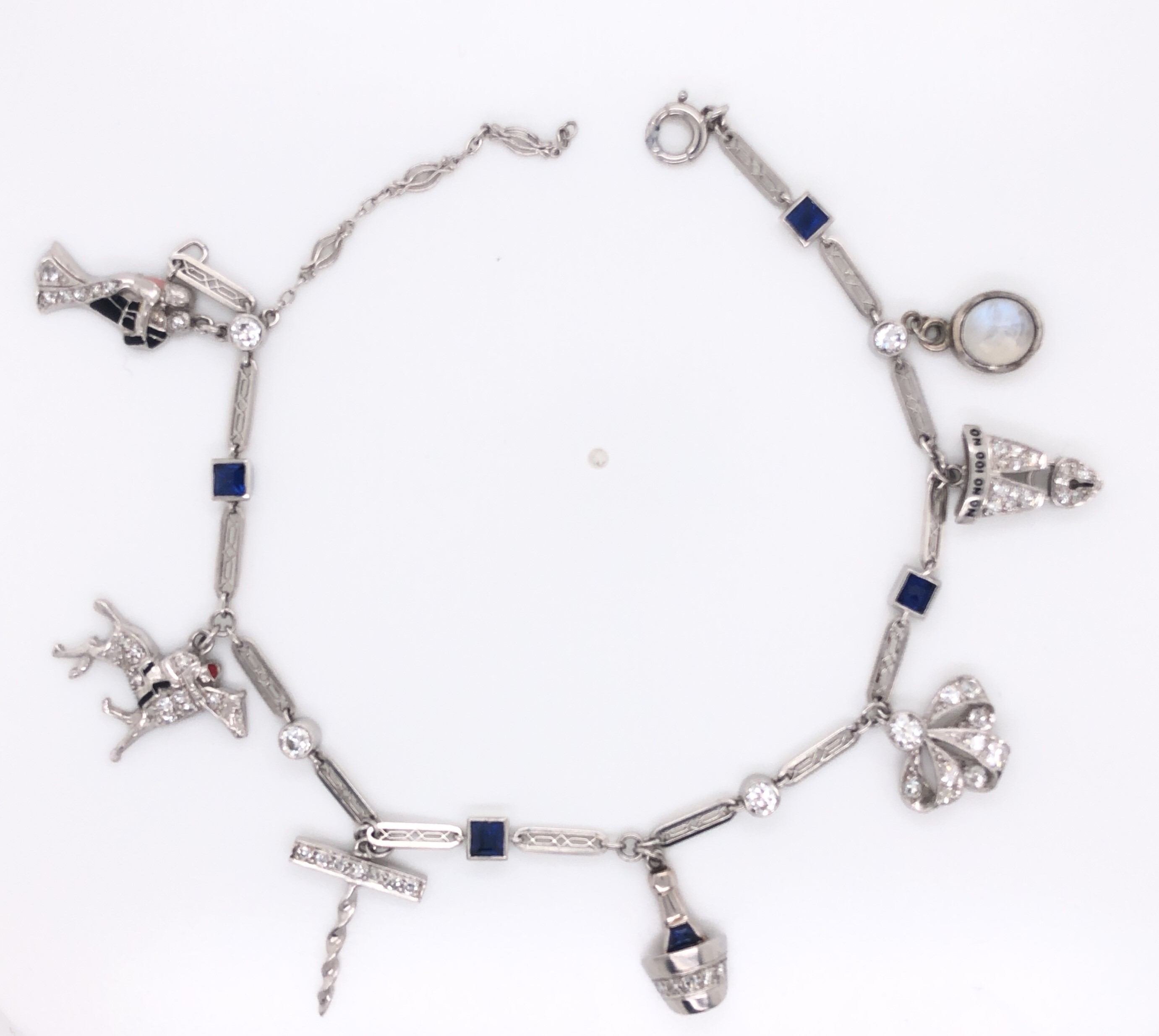 Charm Bracelet with Sapphires