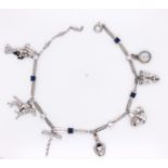 Charm Bracelet with Sapphires