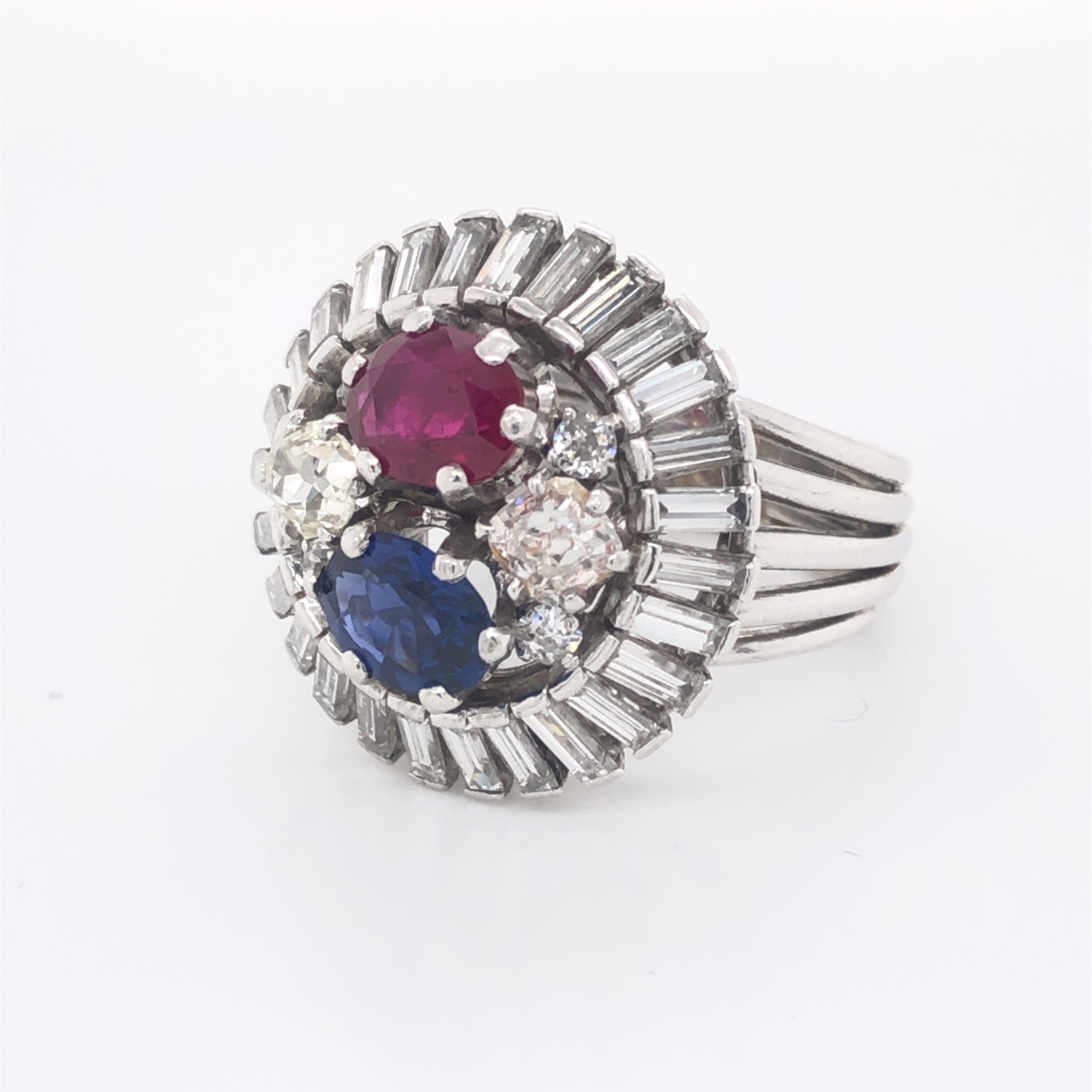 Sapphire, Ruby & Diamond Ring - Image 2 of 3