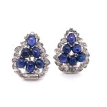 Sapphire and Diamond Earrings