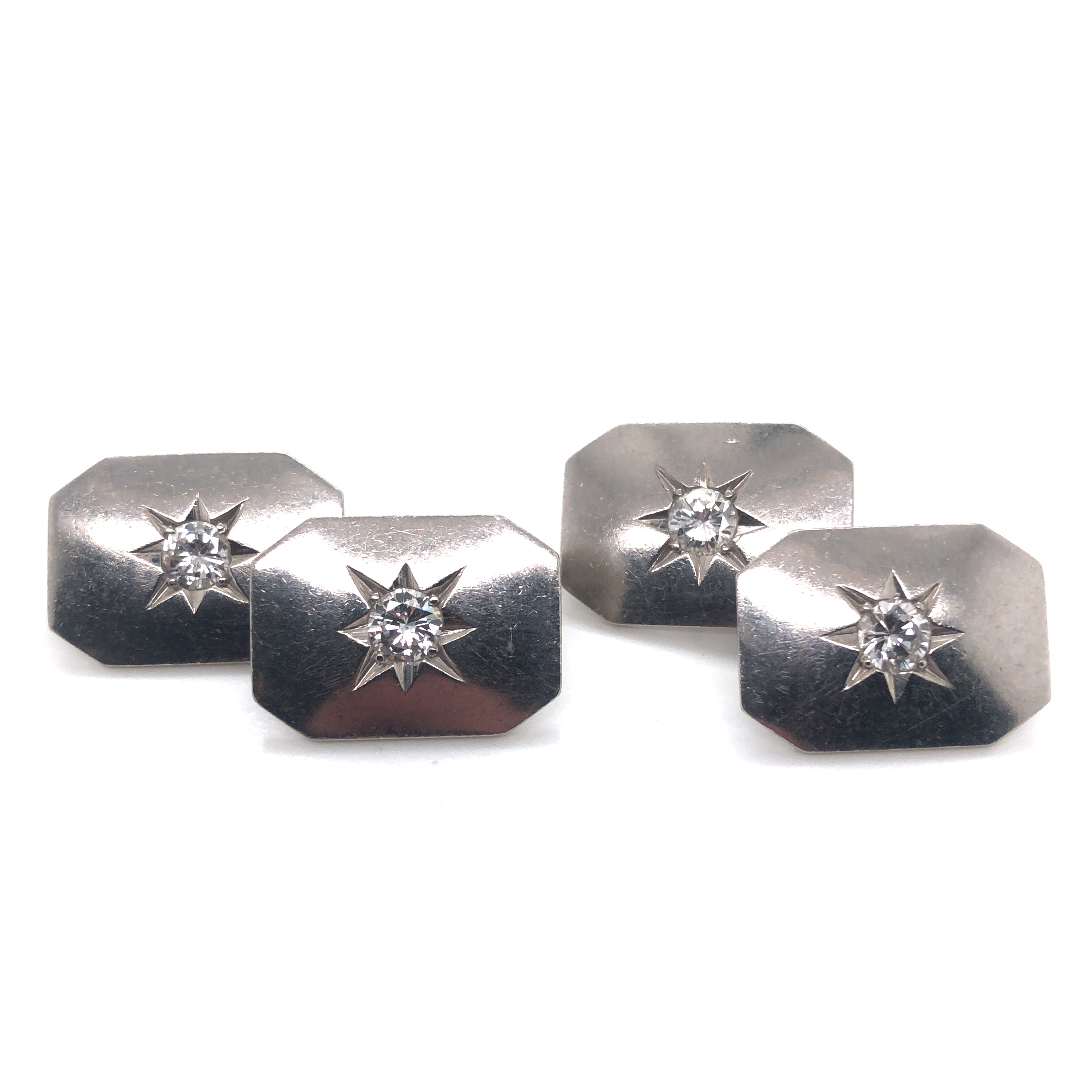 Platinum and Diamond Cufflinks