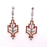 Diamond and Ruby Earrings