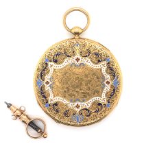 Very Thin Gold and Enamel Dress Watch