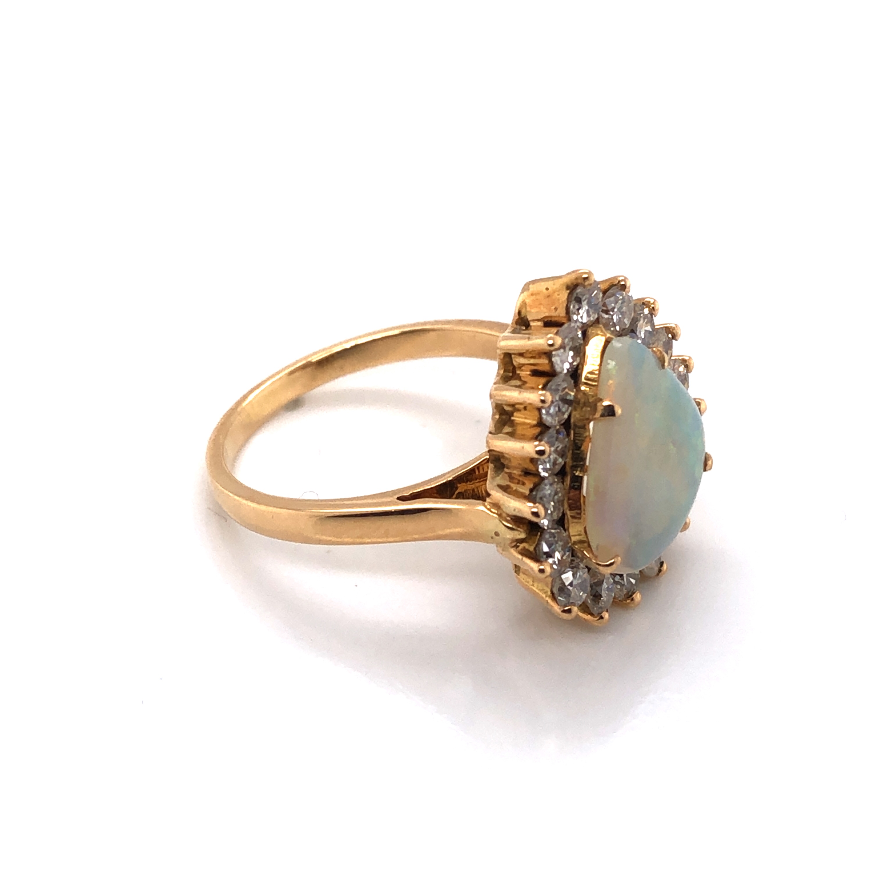 Opal and Diamond Cluster Ring - Image 2 of 4