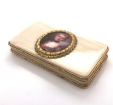 Gold Mounted Box with Enamel Plaque