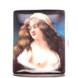 Silver and Enamel Erotic Cigarette Case