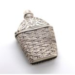 Woven Bottle Silver Vesta Case