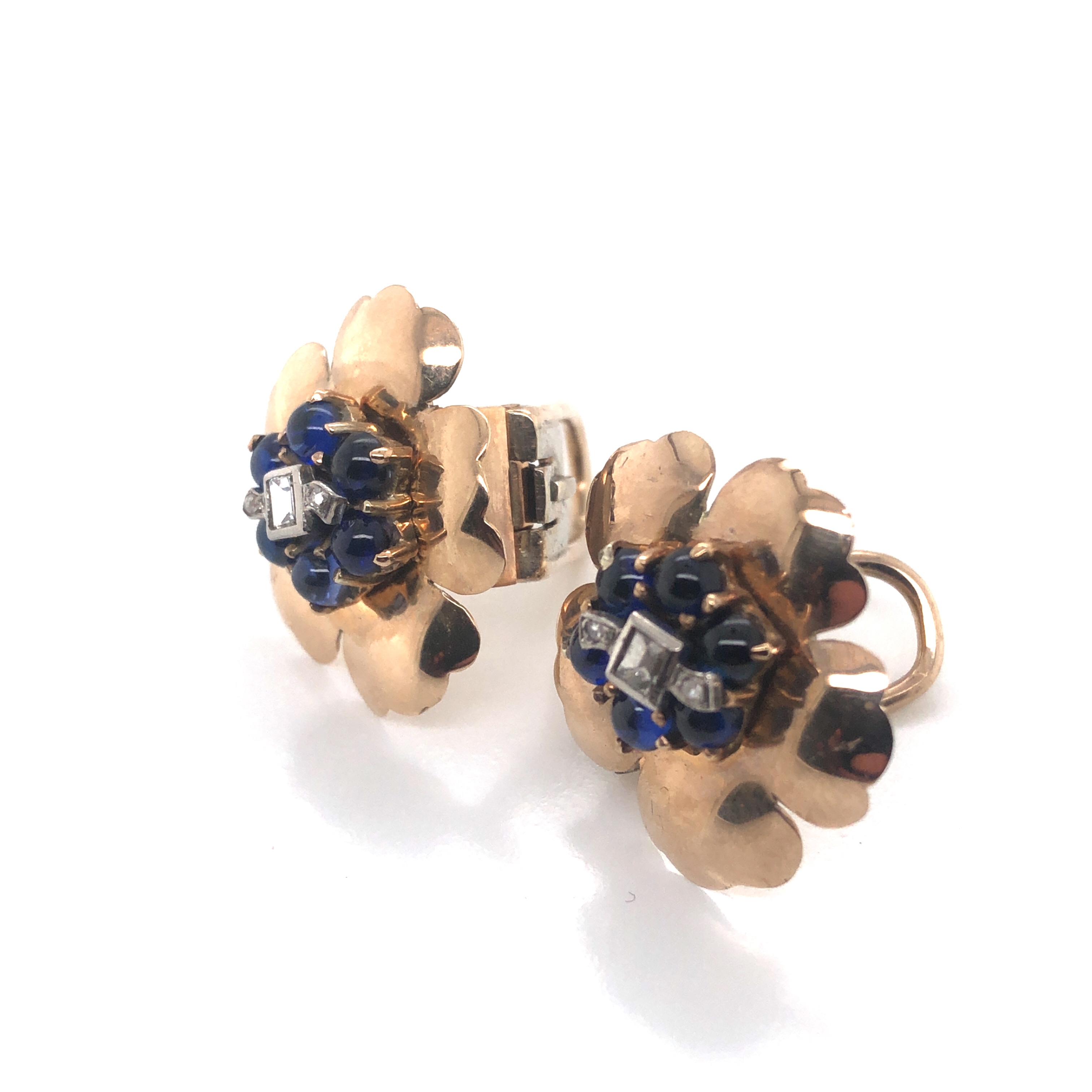 Sapphire and Diamond Ear Clips - Image 3 of 4