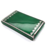 Green Enamel and Silver Case
