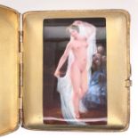 Concealed Enamel Erotic Cigarette Case