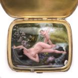 Concealed Enamel Erotic Cigarette Case