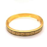 Gold and Enamel Giuliano Bangle