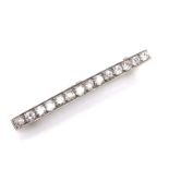 Diamond Bar Brooch