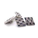 Diamond and Sapphire Cufflinks