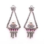 Diamond and Pearl Earrings