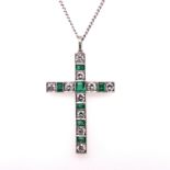 Emerald and Diamond Cross